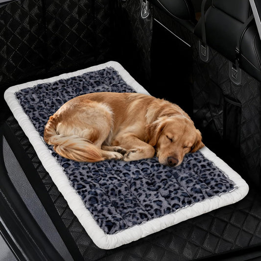 Car Back Seat Mat for Dog 53"x24" Dog Bed for Car Scratch Proof Non Slip Thick Odorless Non Fading Pet Travel Cushion Bed Overlay for Hard Bottom Extender & Cat Rabbit Pet Car Seat Cover Protector
