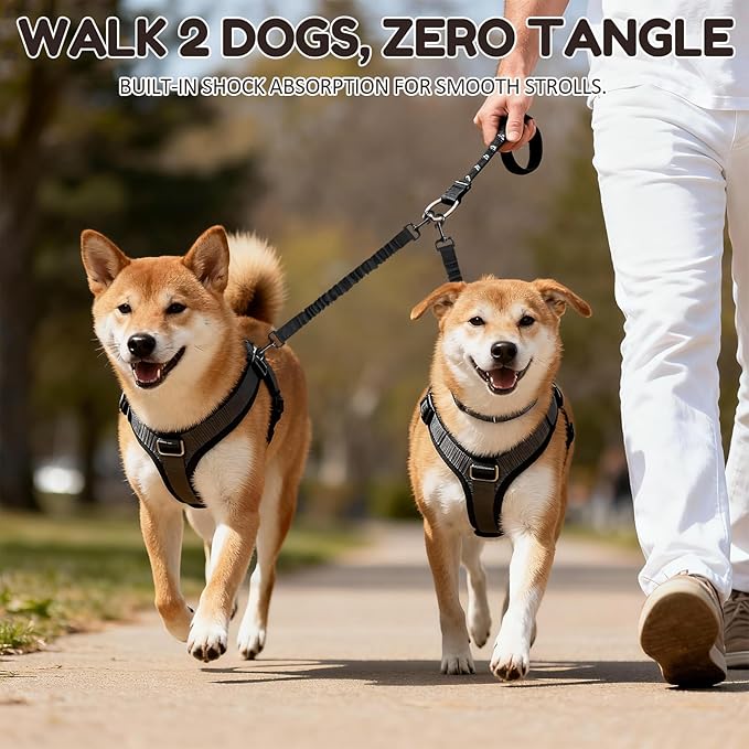 2Pack Dog Seat Belt for Bike Basket,Retractable Pupper Leash for Bike Basket,Canine Bikes Basket Leash,Elastic Pet Seat Belt for Dogs,Seatbelt Leashs for Dogs (Black)